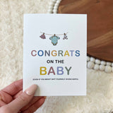 "Congrats On The Baby" Baby Shower Card