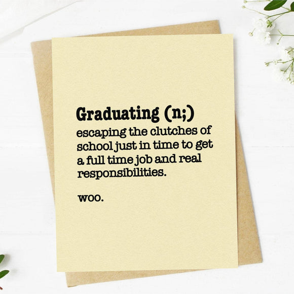 Graduation Definition Funny Grad Card