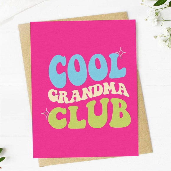 Cool Grandma Club Greeting Card