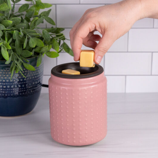 Pink Hobnail Flip Dish Wax Warmer