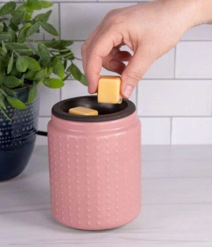 【pink6_6elephant】ランタンタイルキッチンワゴン　オーダー Pink Hobnail Flip Dish Wax Warmer – The Candle Barn Company